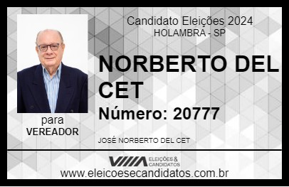 Candidato NORBERTO DEL CET 2024 - HOLAMBRA - Eleições