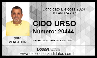 Candidato CIDO URSO 2024 - HOLAMBRA - Eleições