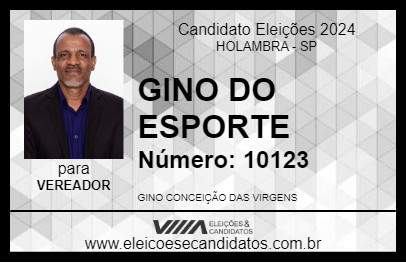 Candidato GINO DO ESPORTE 2024 - HOLAMBRA - Eleições