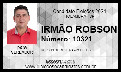 Candidato IRMÃO ROBSON 2024 - HOLAMBRA - Eleições