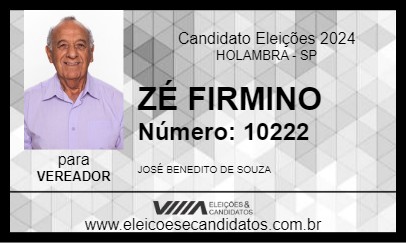 Candidato ZÉ FIRMINO 2024 - HOLAMBRA - Eleições