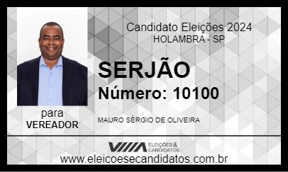 Candidato SERJÃO 2024 - HOLAMBRA - Eleições