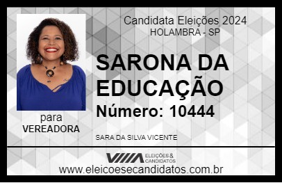 Candidato SARONA DA EDUCAÇÃO 2024 - HOLAMBRA - Eleições