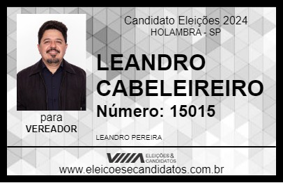 Candidato LEANDRO CABELEIREIRO 2024 - HOLAMBRA - Eleições