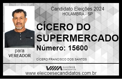 Candidato CÍCERO DO SUPERMERCADO 2024 - HOLAMBRA - Eleições