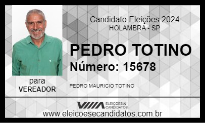 Candidato PEDRO TOTINO 2024 - HOLAMBRA - Eleições