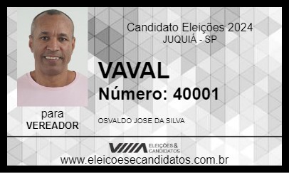 Candidato VAVAL 2024 - JUQUIÁ - Eleições