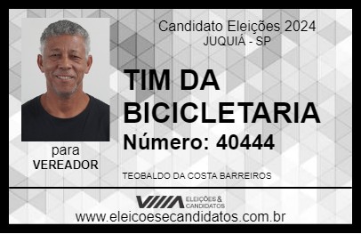 Candidato TIM DA BICICLETARIA 2024 - JUQUIÁ - Eleições