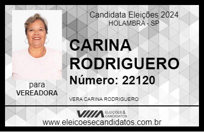 Candidato CARINA RODRIGUERO 2024 - HOLAMBRA - Eleições