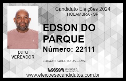 Candidato EDSON DO PARQUE 2024 - HOLAMBRA - Eleições