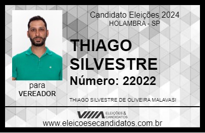 Candidato THIAGO SILVESTRE 2024 - HOLAMBRA - Eleições