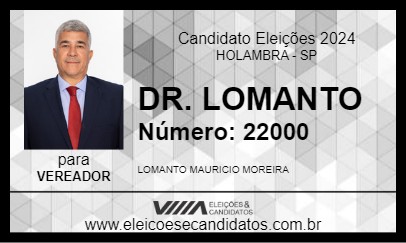 Candidato DR. LOMANTO 2024 - HOLAMBRA - Eleições