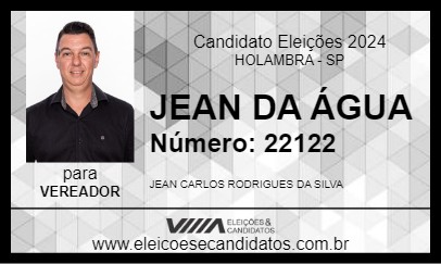 Candidato JEAN DA ÁGUA 2024 - HOLAMBRA - Eleições