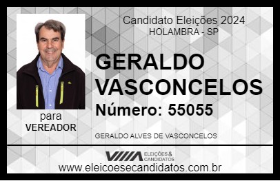 Candidato GERALDO VASCONCELOS 2024 - HOLAMBRA - Eleições