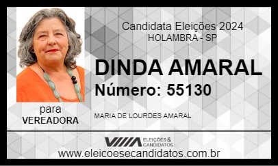 Candidato DINDA AMARAL 2024 - HOLAMBRA - Eleições