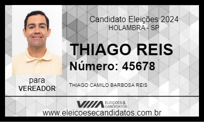 Candidato THIAGO REIS 2024 - HOLAMBRA - Eleições