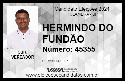 Candidato HERMINDO DO FUNDÃO 2024 - HOLAMBRA - Eleições