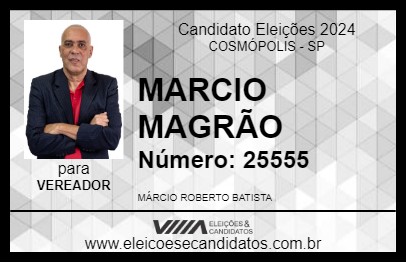 Candidato MARCIO MAGRÃO 2024 - COSMÓPOLIS - Eleições