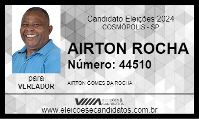 Candidato AIRTON ROCHA 2024 - COSMÓPOLIS - Eleições