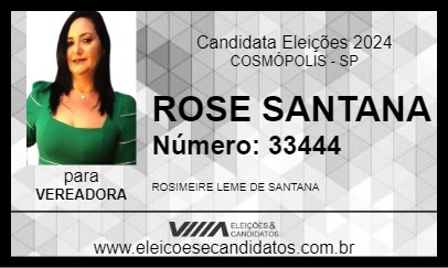 Candidato ROSE SANTANA 2024 - COSMÓPOLIS - Eleições