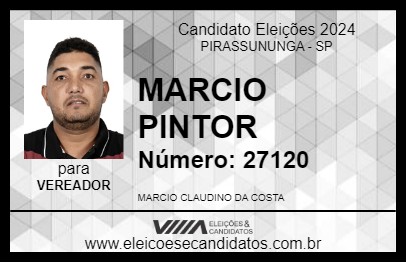 Candidato MARCIO PINTOR 2024 - PIRASSUNUNGA - Eleições