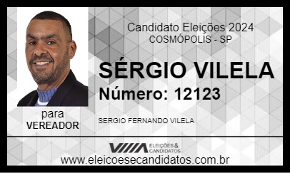 Candidato SÉRGIO VILELA 2024 - COSMÓPOLIS - Eleições