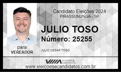 Candidato JULIO TOSO 2024 - PIRASSUNUNGA - Eleições