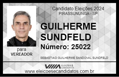 Candidato GUILHERME SUNDFELD 2024 - PIRASSUNUNGA - Eleições