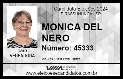 Candidato MONICA DEL NERO 2024 - PIRASSUNUNGA - Eleições