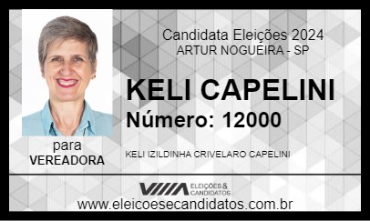 Candidato KELI CAPELINI 2024 - ARTUR NOGUEIRA - Eleições