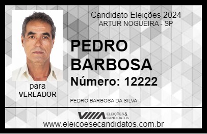 Candidato PEDRO BARBOSA 2024 - ARTUR NOGUEIRA - Eleições