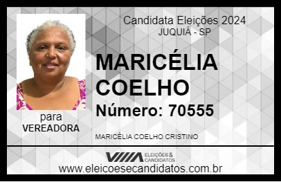 Candidato MARICÉLIA COELHO 2024 - JUQUIÁ - Eleições