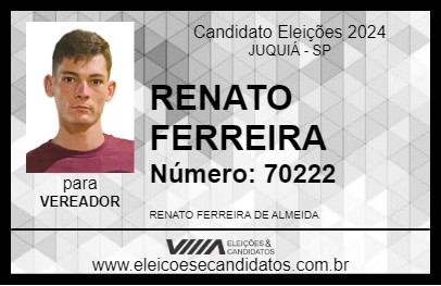 Candidato RENATO FERREIRA 2024 - JUQUIÁ - Eleições