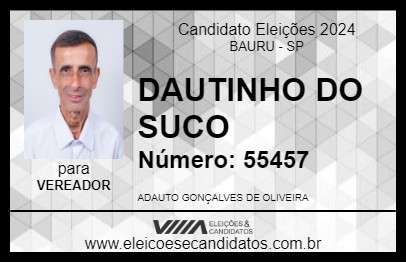 Candidato DAUTINHO DO SUCO 2024 - BAURU - Eleições