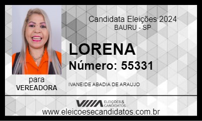 Candidato LORENA 2024 - BAURU - Eleições