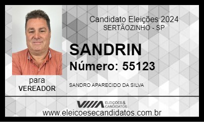 Candidato SANDRIN 2024 - SERTÃOZINHO - Eleições