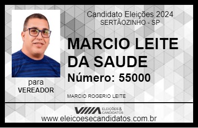 Candidato MARCIO LEITE DA SAUDE 2024 - SERTÃOZINHO - Eleições