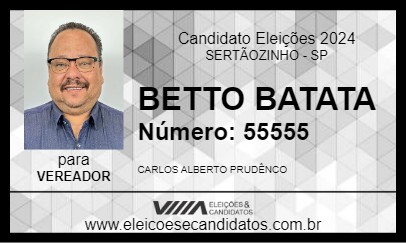 Candidato BETTO BATATA 2024 - SERTÃOZINHO - Eleições