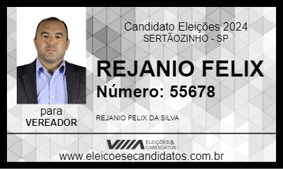 Candidato REJANIO FELIX 2024 - SERTÃOZINHO - Eleições