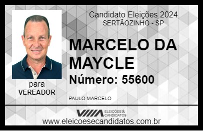 Candidato MARCELO DA MAYCLE 2024 - SERTÃOZINHO - Eleições