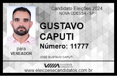 Candidato GUSTAVO CAPUTI 2024 - NOVA ODESSA - Eleições