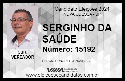 Candidato SERGINHO DA SAÚDE 2024 - NOVA ODESSA - Eleições