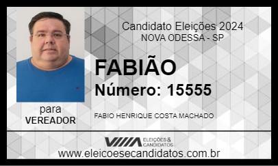 Candidato FABIÃO 2024 - NOVA ODESSA - Eleições