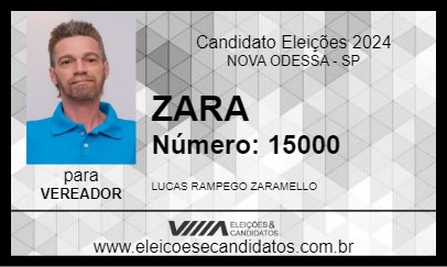 Candidato ZARA LUCAS 2024 - NOVA ODESSA - Eleições