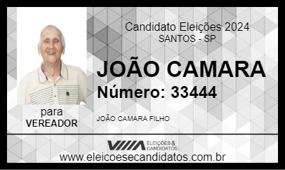 Candidato JOÃO CAMARA 2024 - SANTOS - Eleições