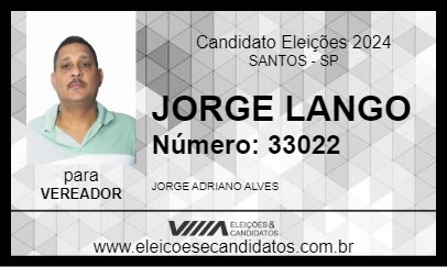 Candidato JORGE LANGO 2024 - SANTOS - Eleições