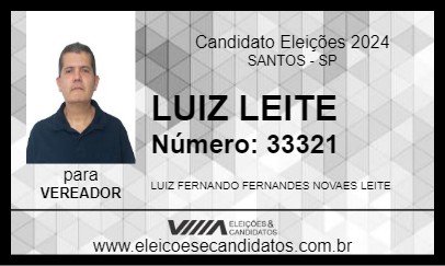 Candidato LUIZ LEITE 2024 - SANTOS - Eleições