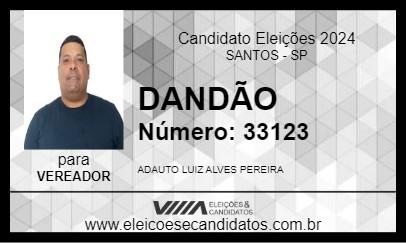 Candidato DANDÃO 2024 - SANTOS - Eleições