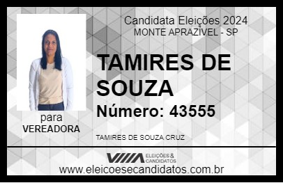 Candidato TAMIRES DE SOUZA 2024 - MONTE APRAZÍVEL - Eleições