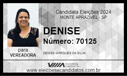 Candidato DENISE 2024 - MONTE APRAZÍVEL - Eleições